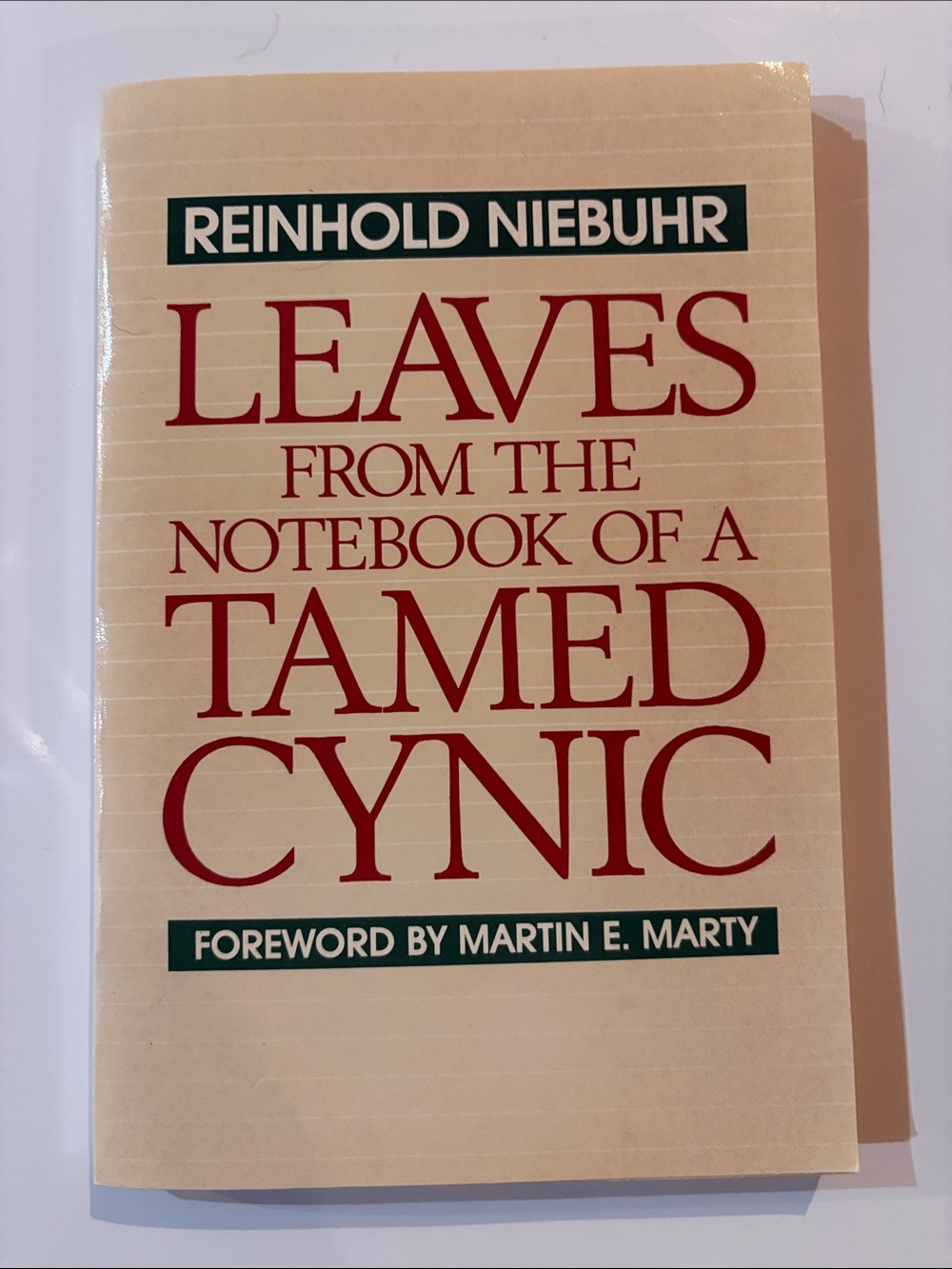 Leaves from the Notebook of a Tamed Cynic by - Beige and Red Cover